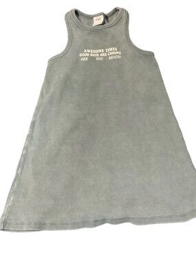 Zara Gray Sleeveless tank Dress long shirt Girls Size 6 A line